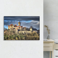 Mountain Castle Canvas Wall Art