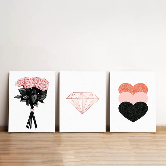 Flower, Diamond & Heart