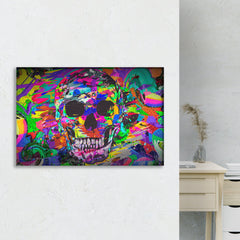 Smily Skull Canvas Wall Art