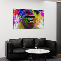 Gorrila Face Canvas Wall Art