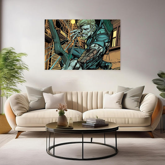 Green Arrow Wall Art Prints: Legendary Archer for Home & Office Decor
