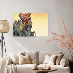 Flash Superhero Canvas Wall Art: Modern Decor for Comic Book Fans