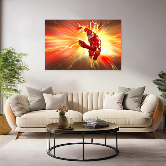 The Flash Canvas Wall Art: Vibrant Prints for Speedster-Loving Fans