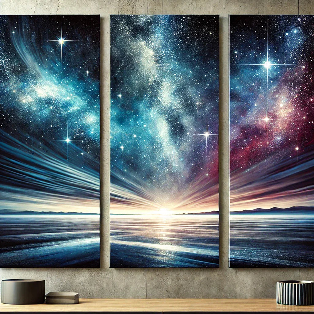 Starlit Horizon: The Endless Beauty of Abstract Canvas Wall Art Prints ...