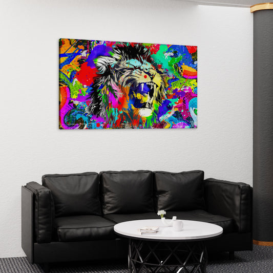 Lion Roar Canvas Wall Art