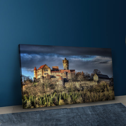 Mountain Castle Canvas Wall Art