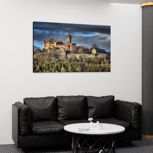 Mountain Castle Canvas Wall Art