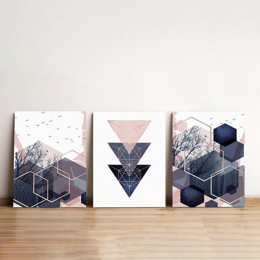 3 Pieces - Shapes Minimalist Art