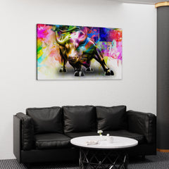 BIg Bull Canvas Wall Art