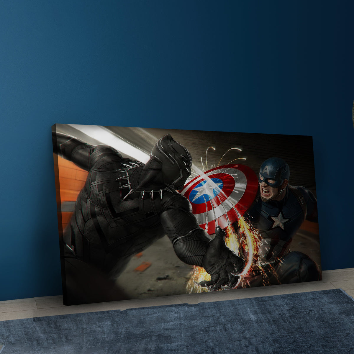 Black Panther and Caption America Wall Art