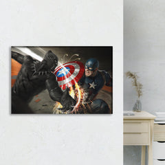 Black Panther and Caption America Wall Art