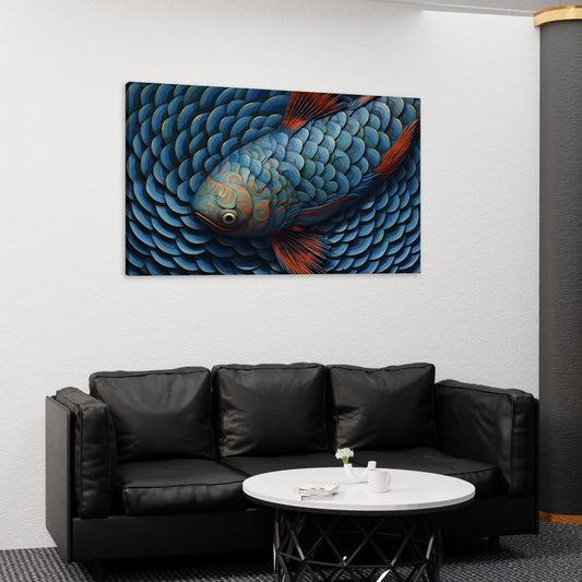 Blue Fish Canvas Wall Art