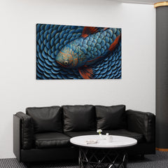 Blue Fish Canvas Wall Art