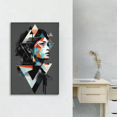 Face Canvas Abstract Art.