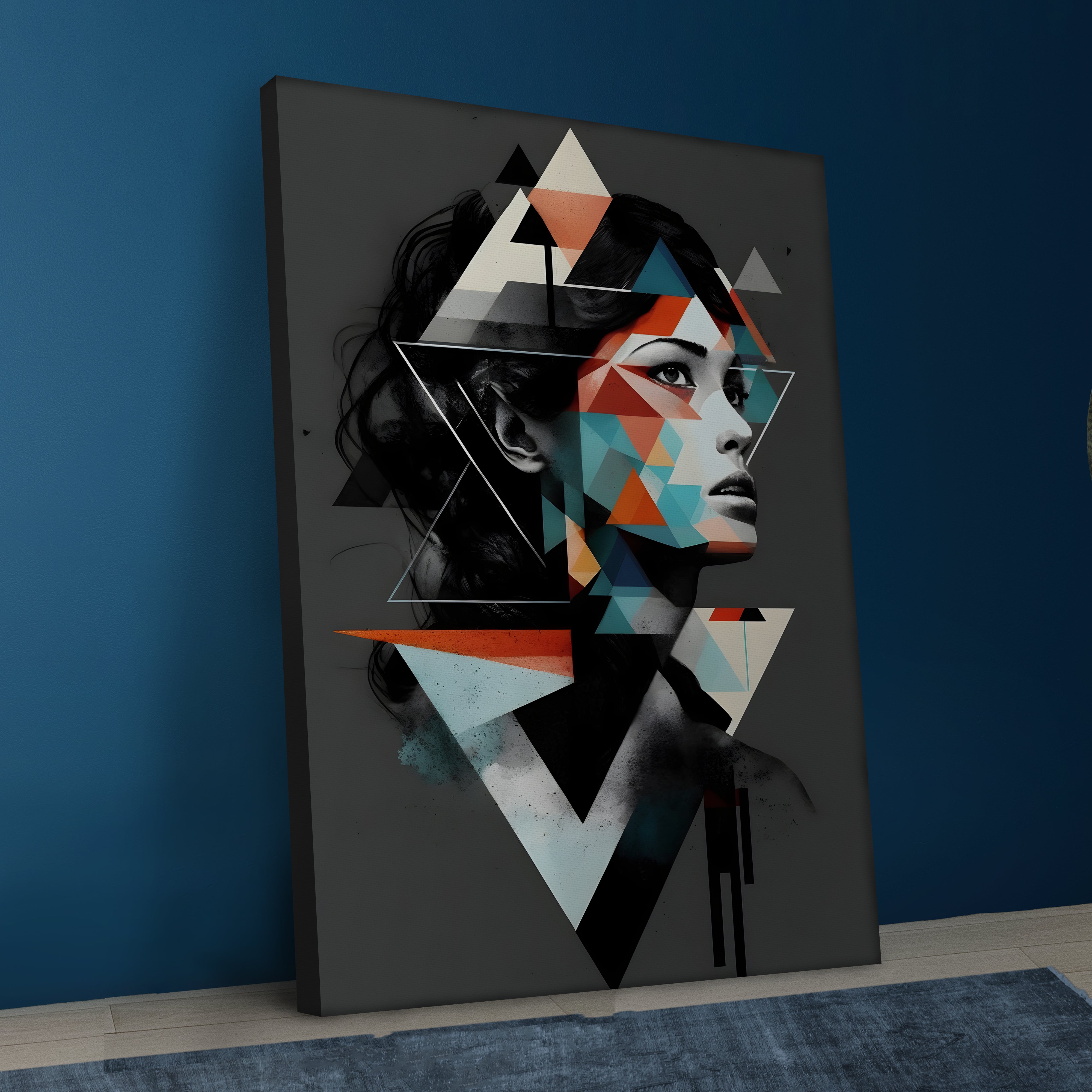 Face Canvas Abstract Art.