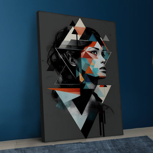 Face Canvas Abstract Art.