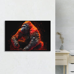 Red & Black Gorrilla Canvas Art