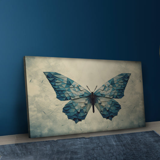 Blue & White Butterfly Canvas Art