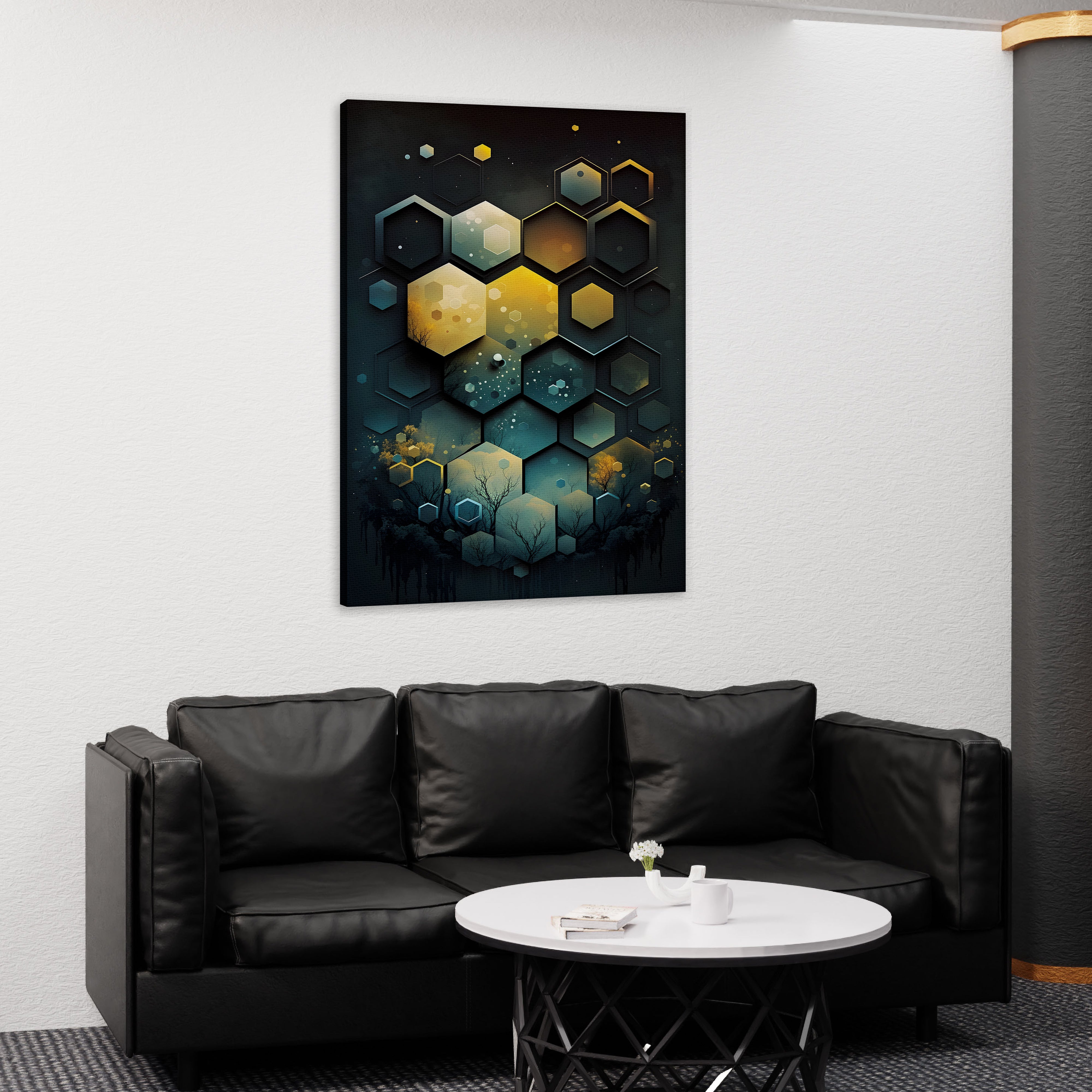 Multidimension Canvas Abstract Art.