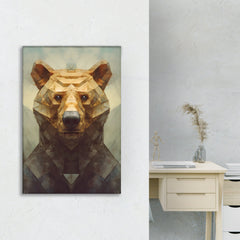 Bear Face Canvas Wall Art