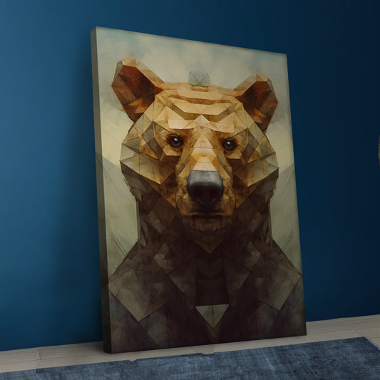 Bear Face Canvas Wall Art