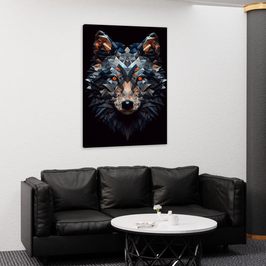 Wolf Face Canvas Wall Art