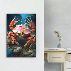 Orange Crab Canvas Wall Art