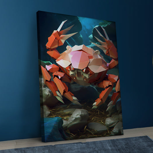 Orange Crab Canvas Wall Art