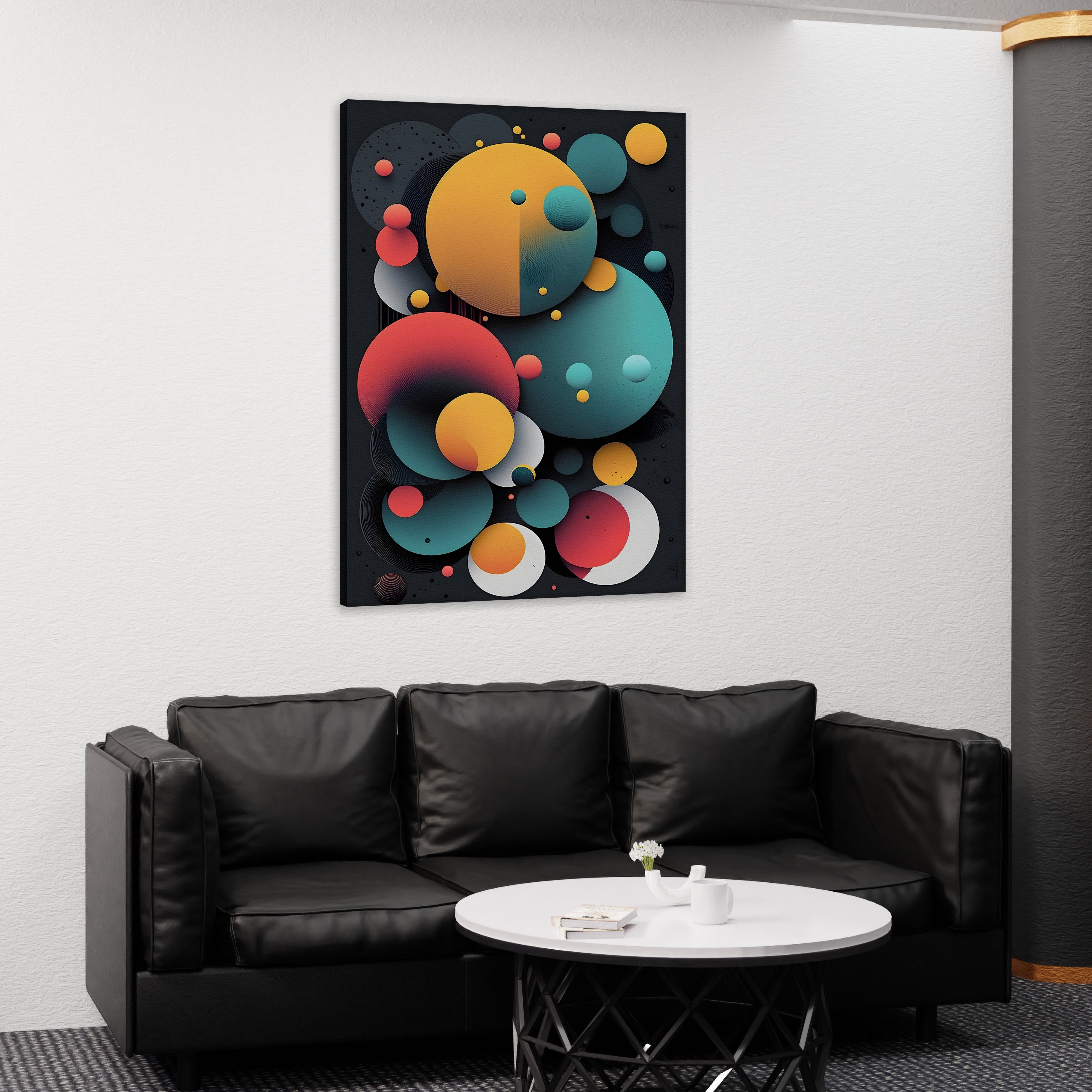 Bubble Abstract Canvas Wall Art.