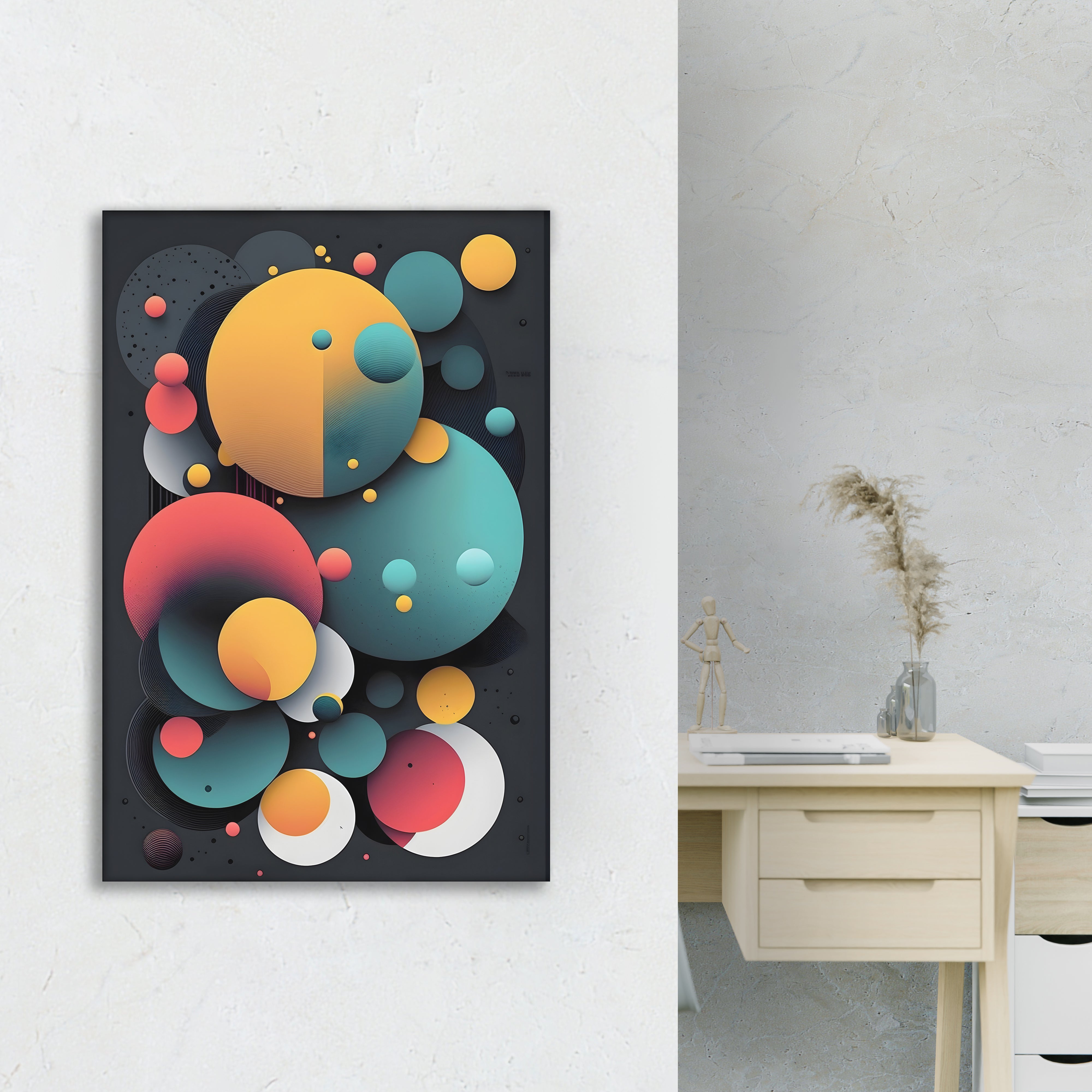 Bubble Abstract Canvas Wall Art.