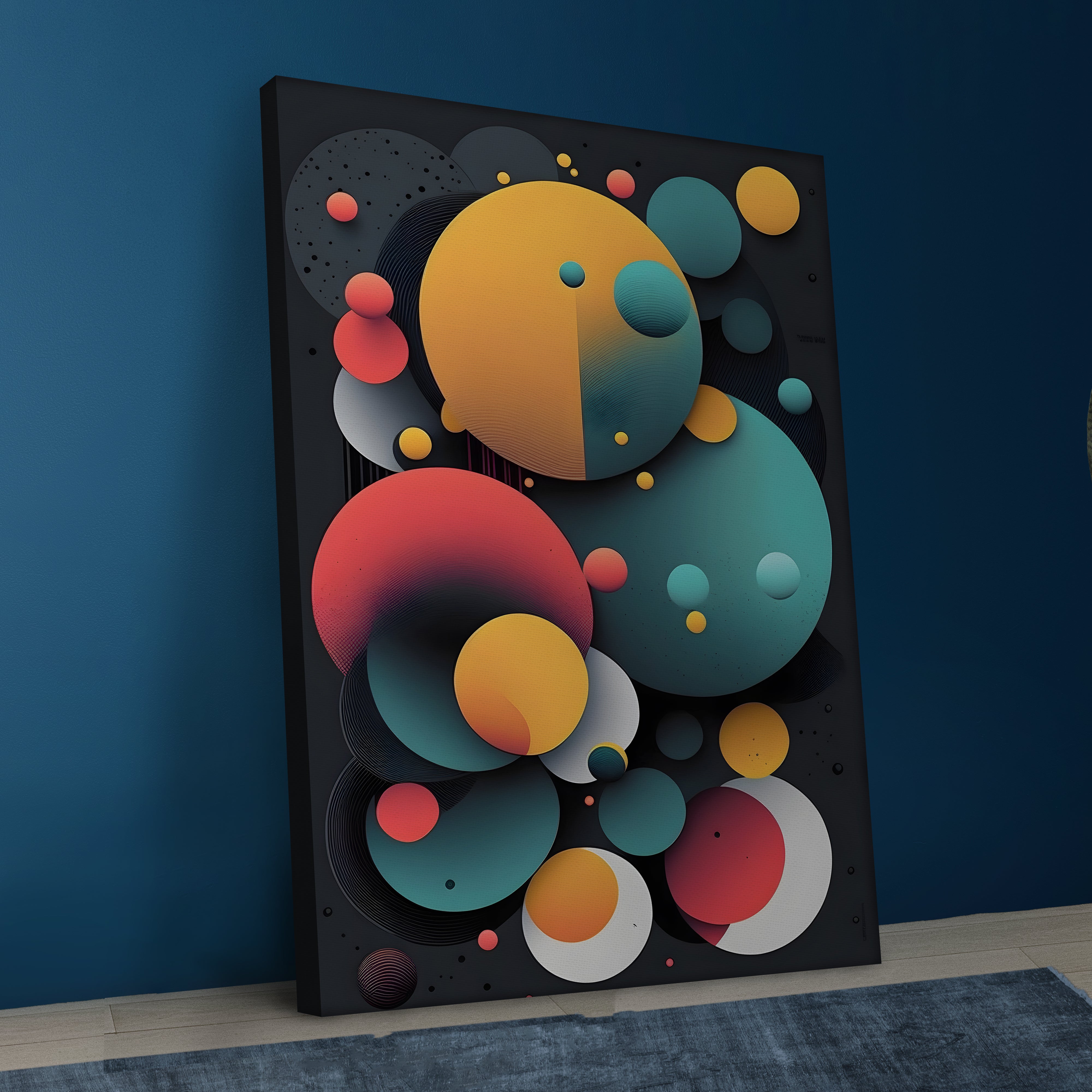 Bubble Abstract Canvas Wall Art.