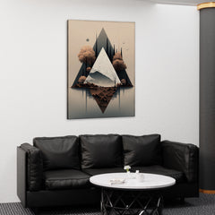 Tri Angle Abstract Canvas Art.