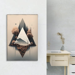 Tri Angle Abstract Canvas Art.