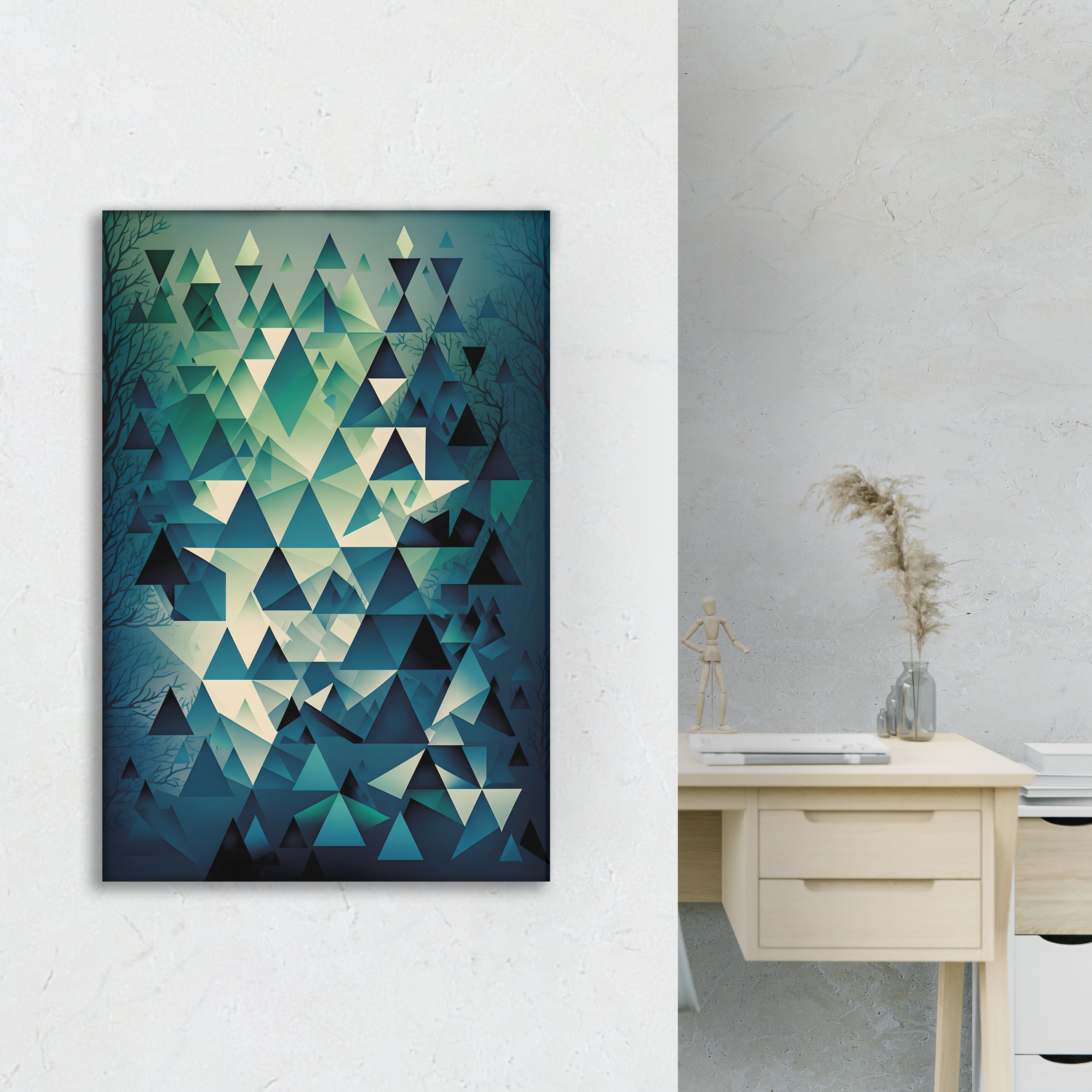 Multishape Abstract Canvas Wall Art.