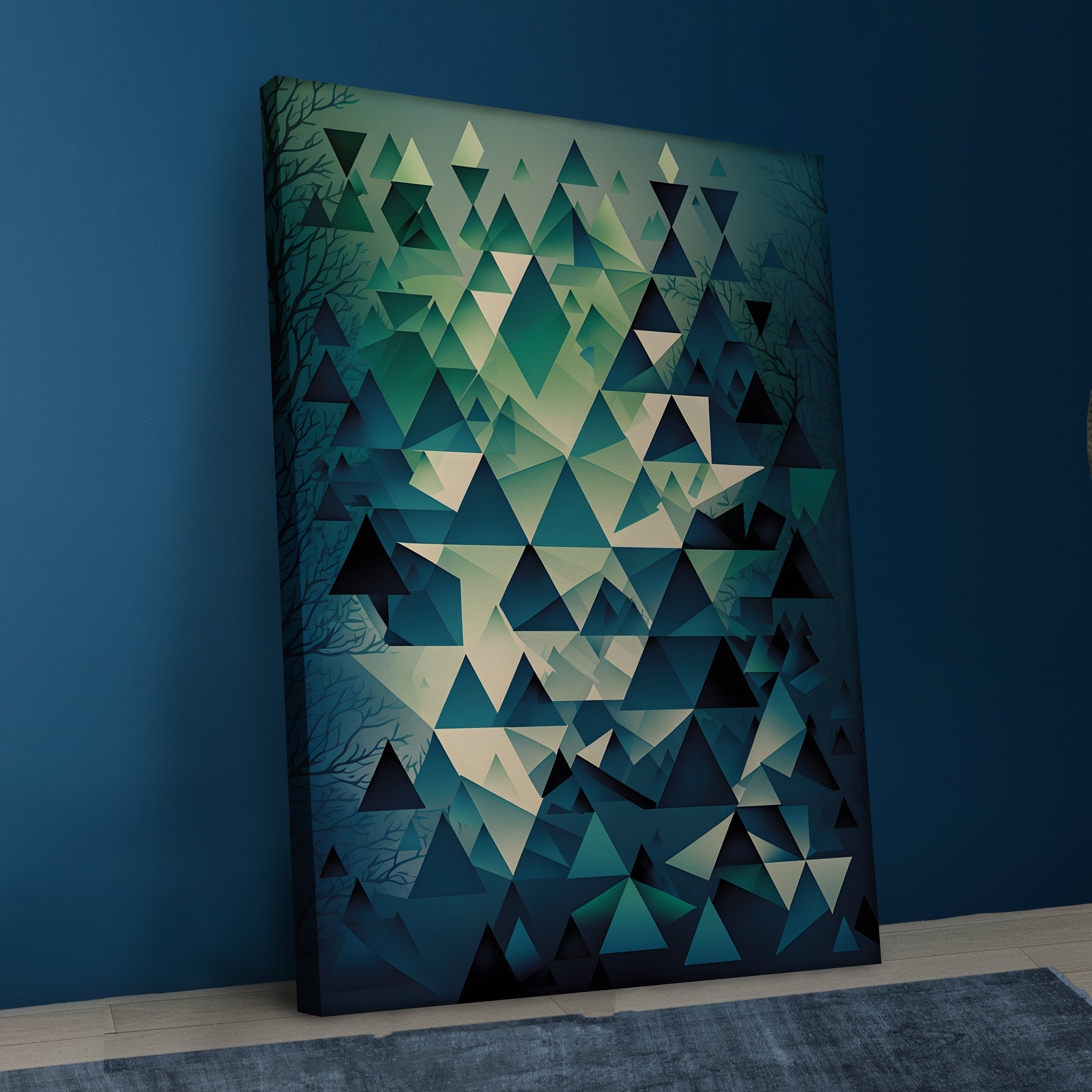 Multishape Abstract Canvas Wall Art.