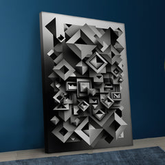 Black Share Canvas Abstract Art.