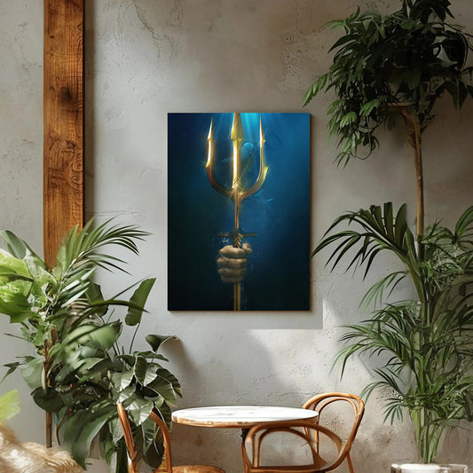 Aquaman Canvas Print Art Prints - DC Comics Superhero Decor Prints - Epic Ocean King Wall Art Prints - Underwater Scene Artwork for Home