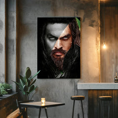 Aquaman Superhero Canvas Print - DC Comics Decor Art Prints - Epic Underwater Adventure Wall Art - King of Atlantis Home Decor Canvas Prints