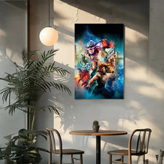 Aquaman Superhero Canvas Wall Art Prints - Oceanic Kingdom Decor Prints - DC Comics Print - Epic Underwater Scene for Home & Office Decor