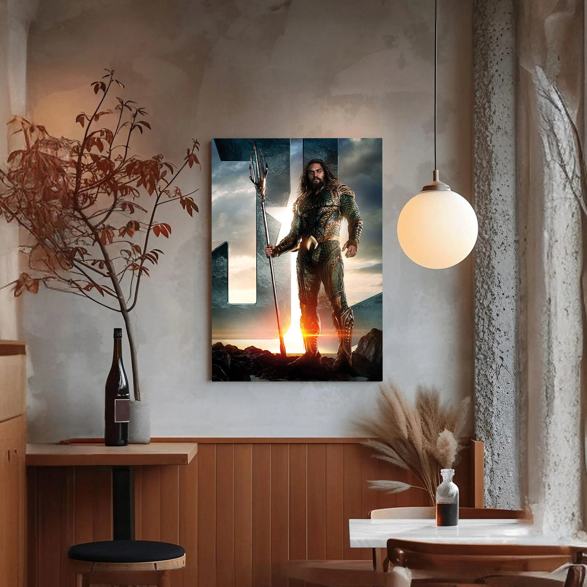 Aquaman Canvas Wall Art Prints - King of Atlantis Decor - DC Comics Superhero Poster - Underwater Hero Artwork for Living Room Prints