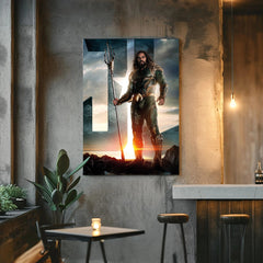 Aquaman Canvas Wall Art Prints - King of Atlantis Decor - DC Comics Superhero Poster - Underwater Hero Artwork for Living Room Prints