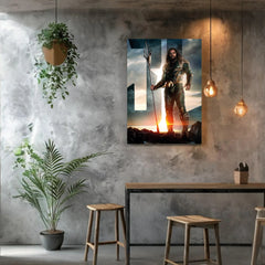 Aquaman Canvas Wall Art Prints - King of Atlantis Decor - DC Comics Superhero Poster - Underwater Hero Artwork for Living Room Prints