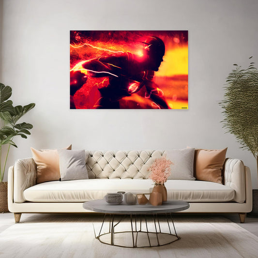 Flash Superhero Canvas Prints: Bold, Vibrant Wall Art for Your Home